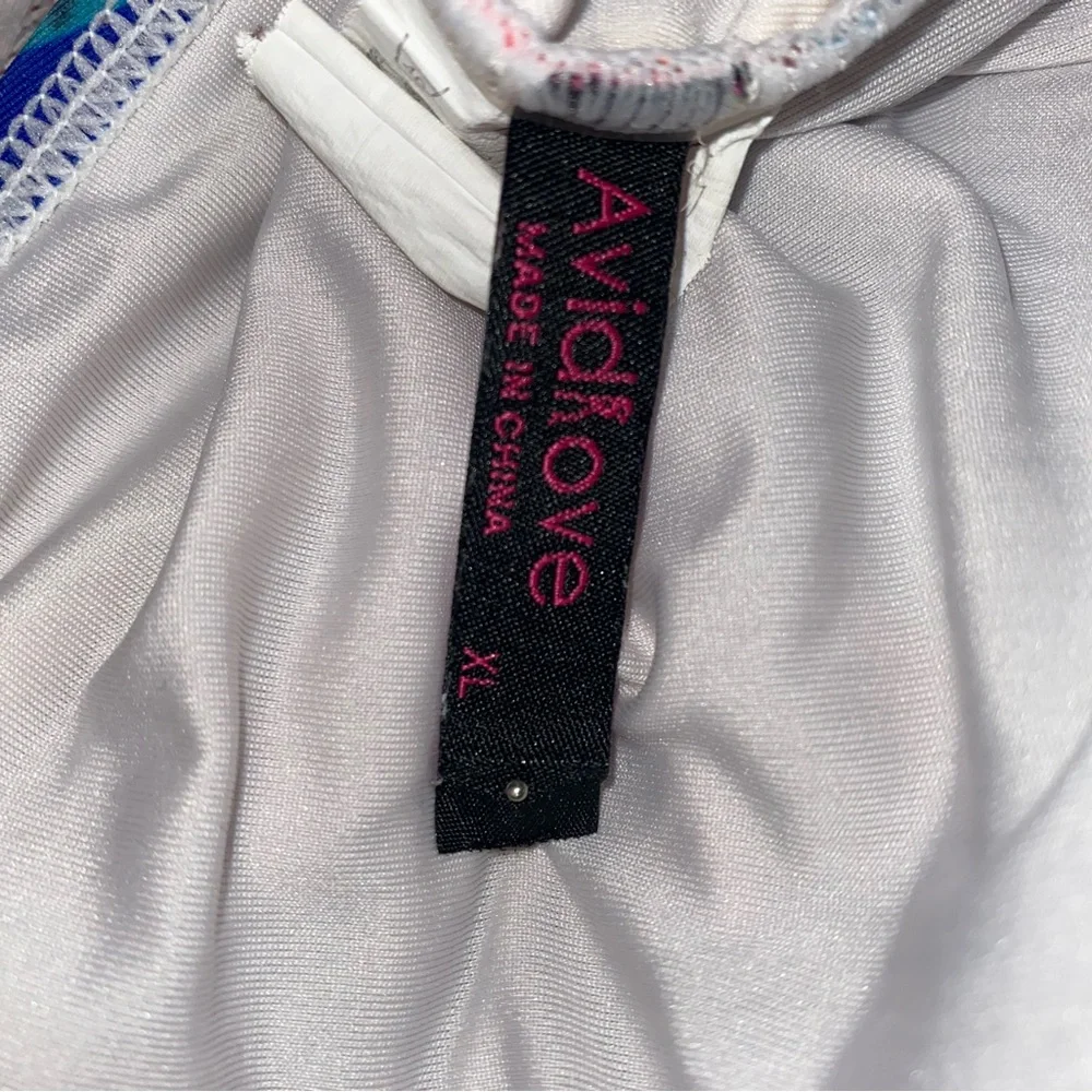 AVIDLOVE Two Piece Swimsuit Crop Top High Waist Bottoms Tropical Floral XL - Picture 3 of 4